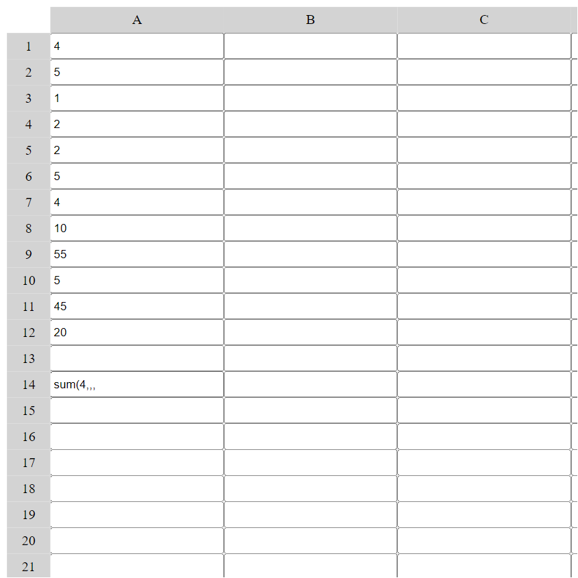 Spreadsheet Project Screenshot.